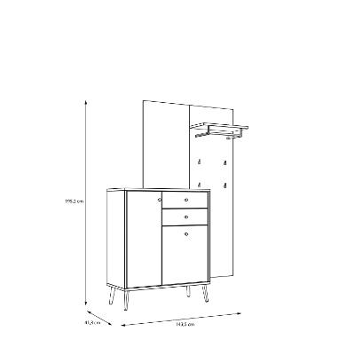 Garderobe, 2 T +  2 SBK chenua WQND01-M801