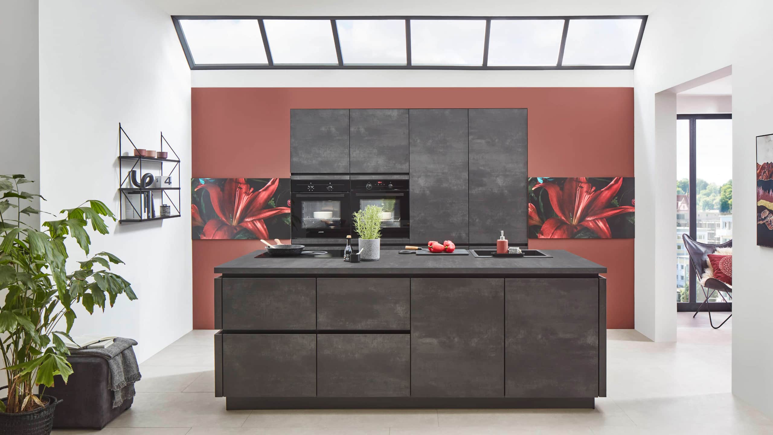 Grifflose Designküche "Laser" von Nobilia