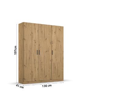 Drehtürenschrank 3-türig Allrounder AG382.3631        Blue-Z