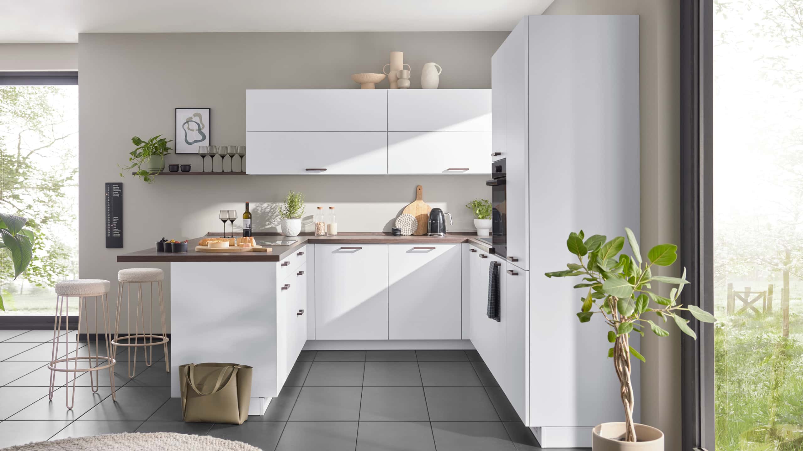 Moderne Familienküche "Laser" in U-Form von Culineo